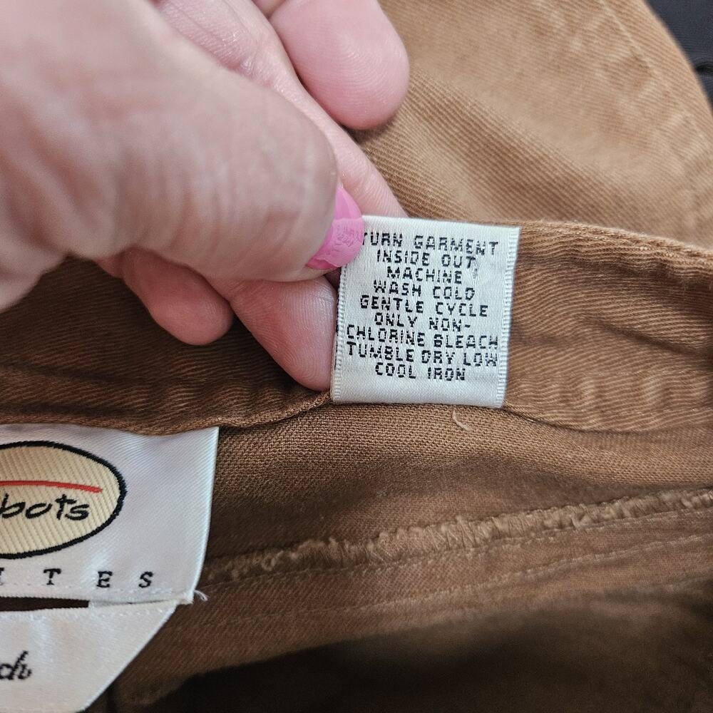 Talbots Petite Size 2 Stretch Linen Blend Brown Shorts Y2K Boho Dark Academia - Picture 8 of 10